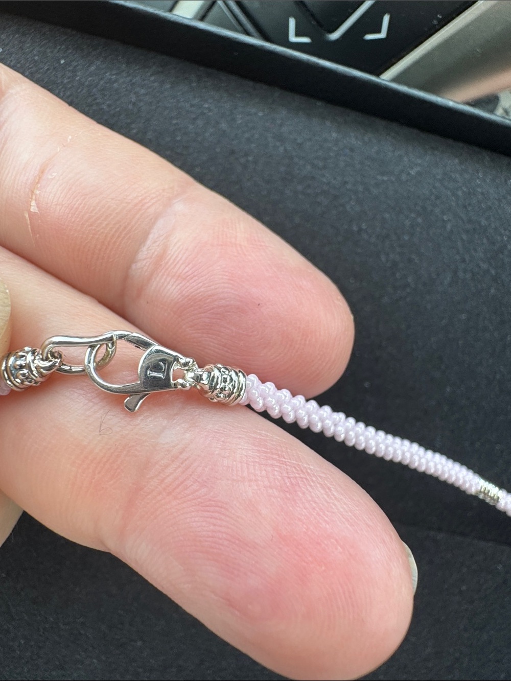 LAGOS Light Pink Beaded Necklace with Silver Accents - Picture 5 of 5